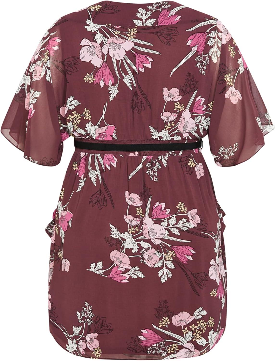 image:imageCity Chic Womens Plus Size Dress AishaPurple Floral