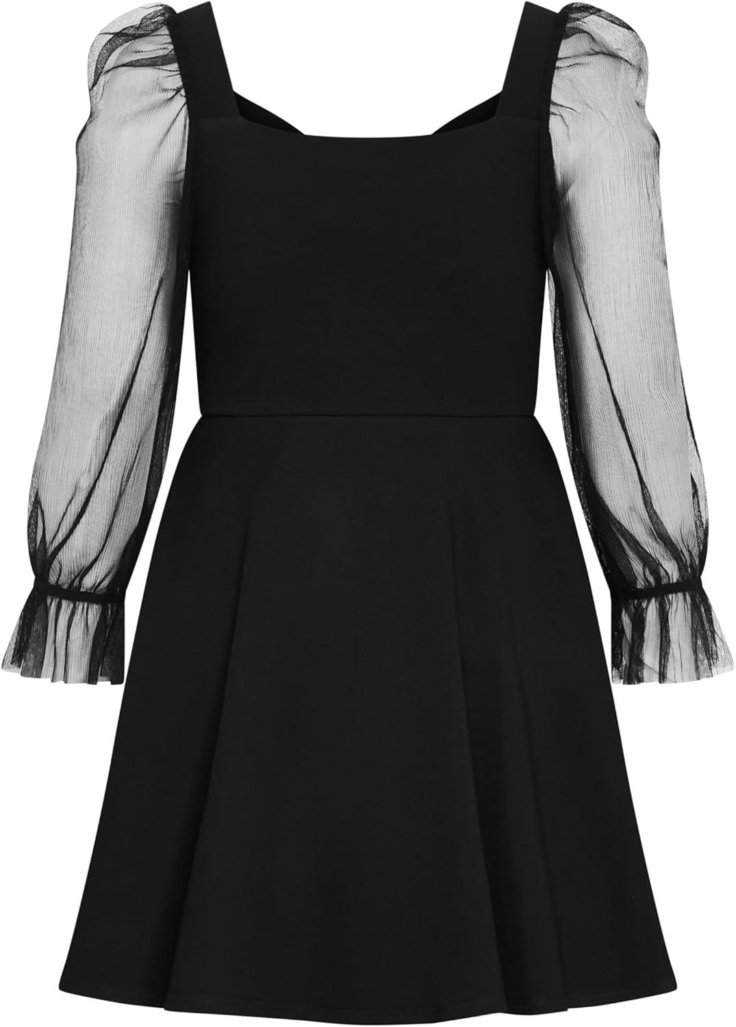 image:imageCity Chic Womens Plus Size Dress Alannah Mesh Sleeve MiniBlack