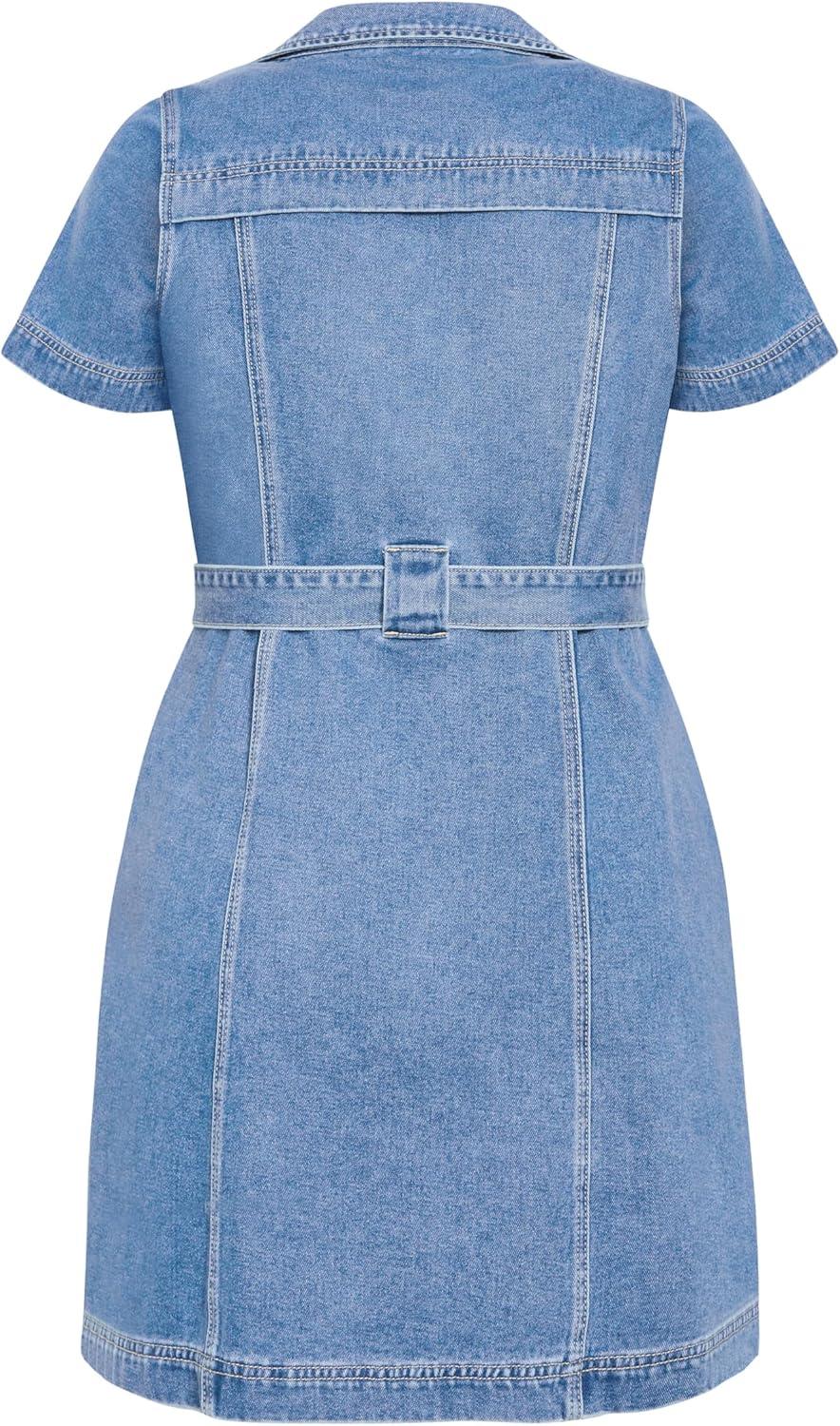 image:imageCity Chic Womens Plus Size Dress Aleah DetailMid Wash
