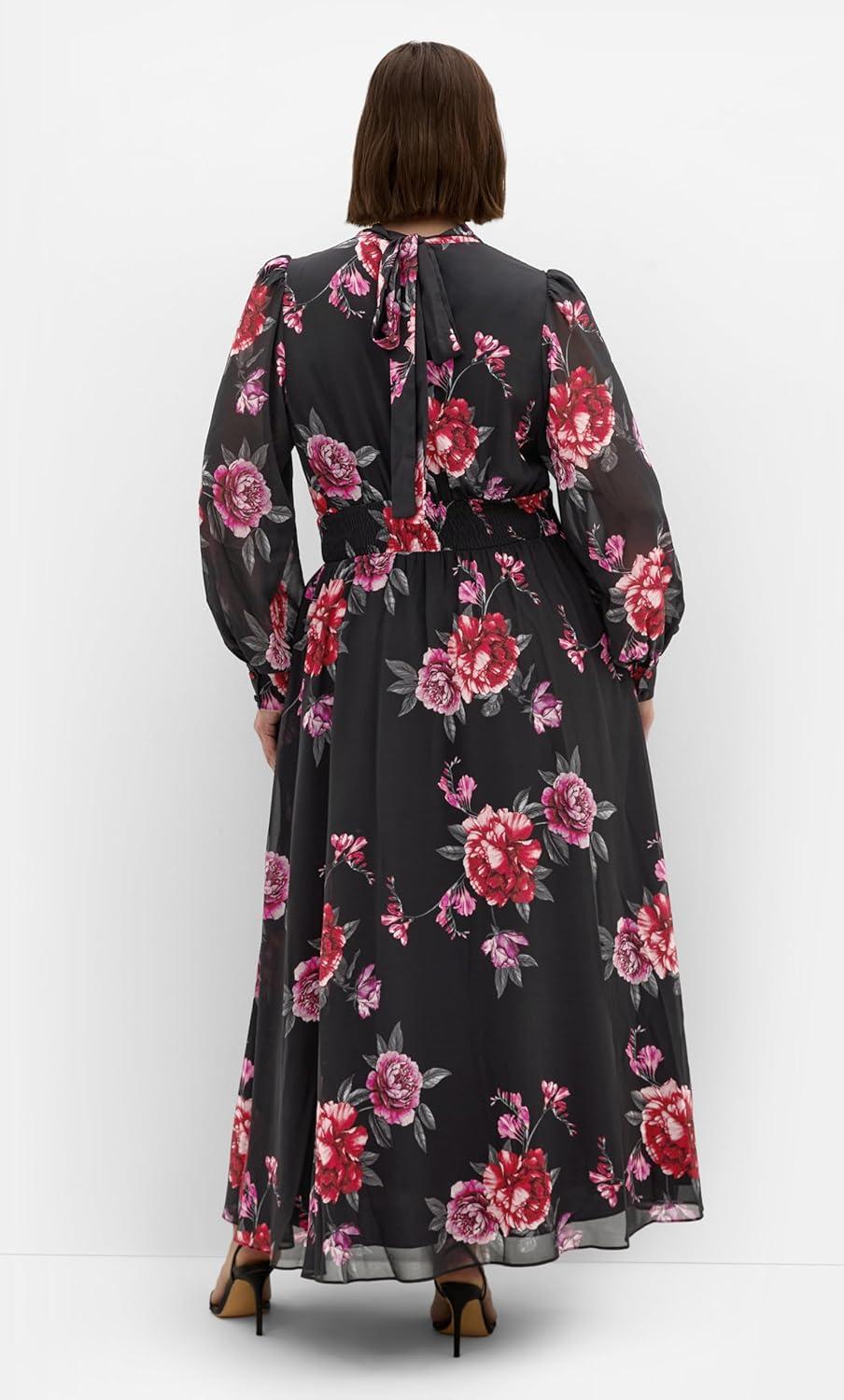 image:imageCity Chic Womens Plus Size Dress Alexandra Print MaxiRosa Floral
