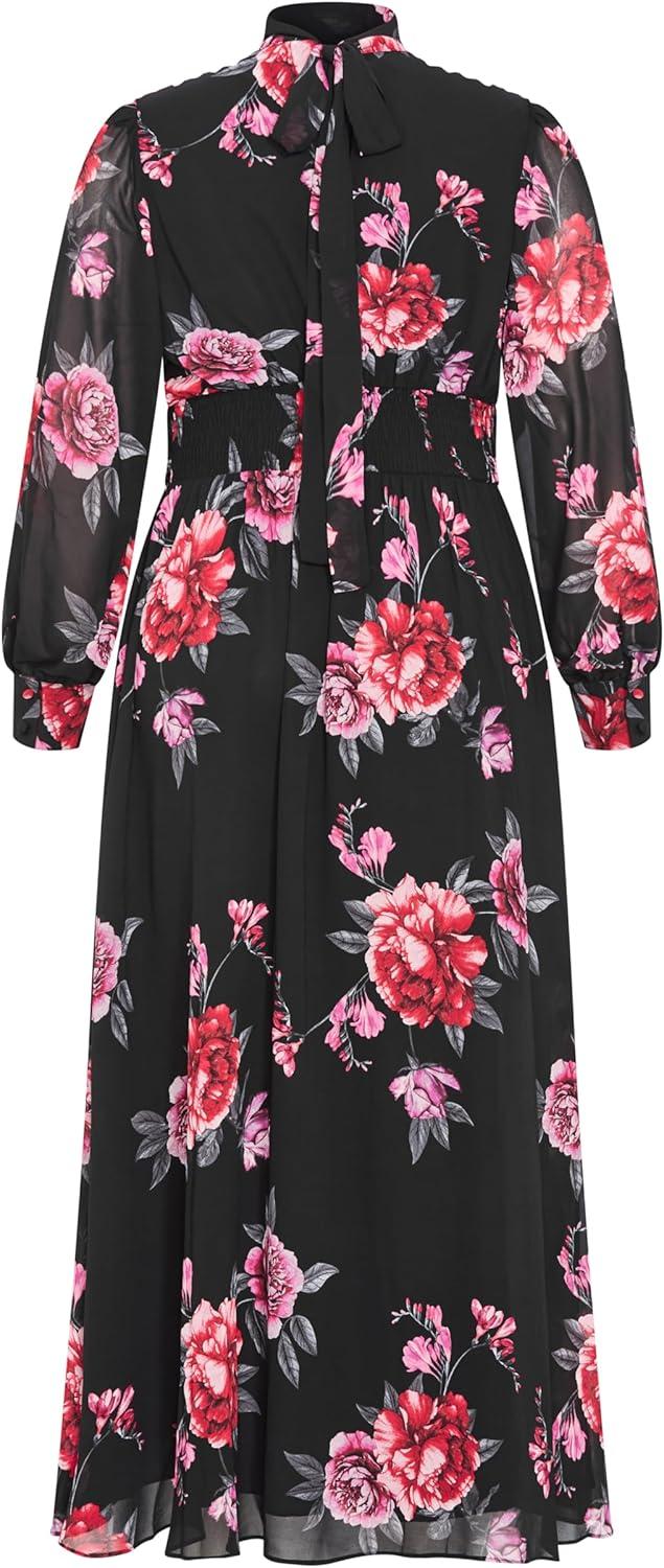 image:imageCity Chic Womens Plus Size Dress Alexandra Print MaxiRosa Floral
