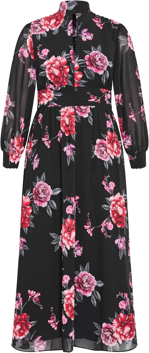 image:imageCity Chic Womens Plus Size Dress Alexandra Print MaxiRosa Floral