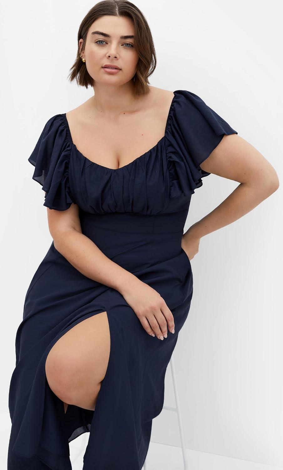 image:imageCity Chic Womens Plus Size Dress AlisiaFrench Navy