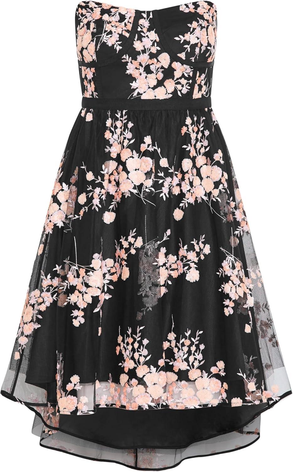 image:imageCity Chic Womens Plus Size Dress Ambrosia Strapless TulleBlack