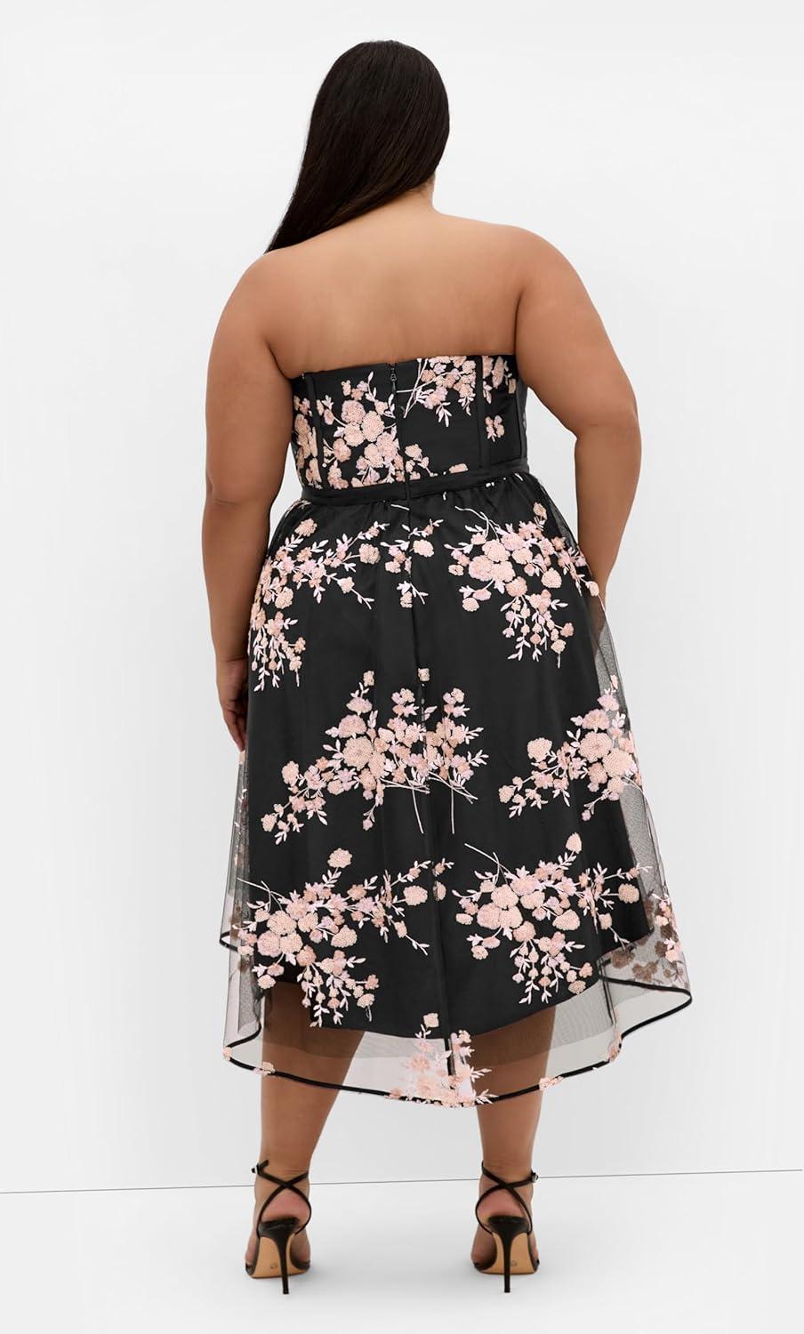 image:imageCity Chic Womens Plus Size Dress Ambrosia Strapless TulleBlack