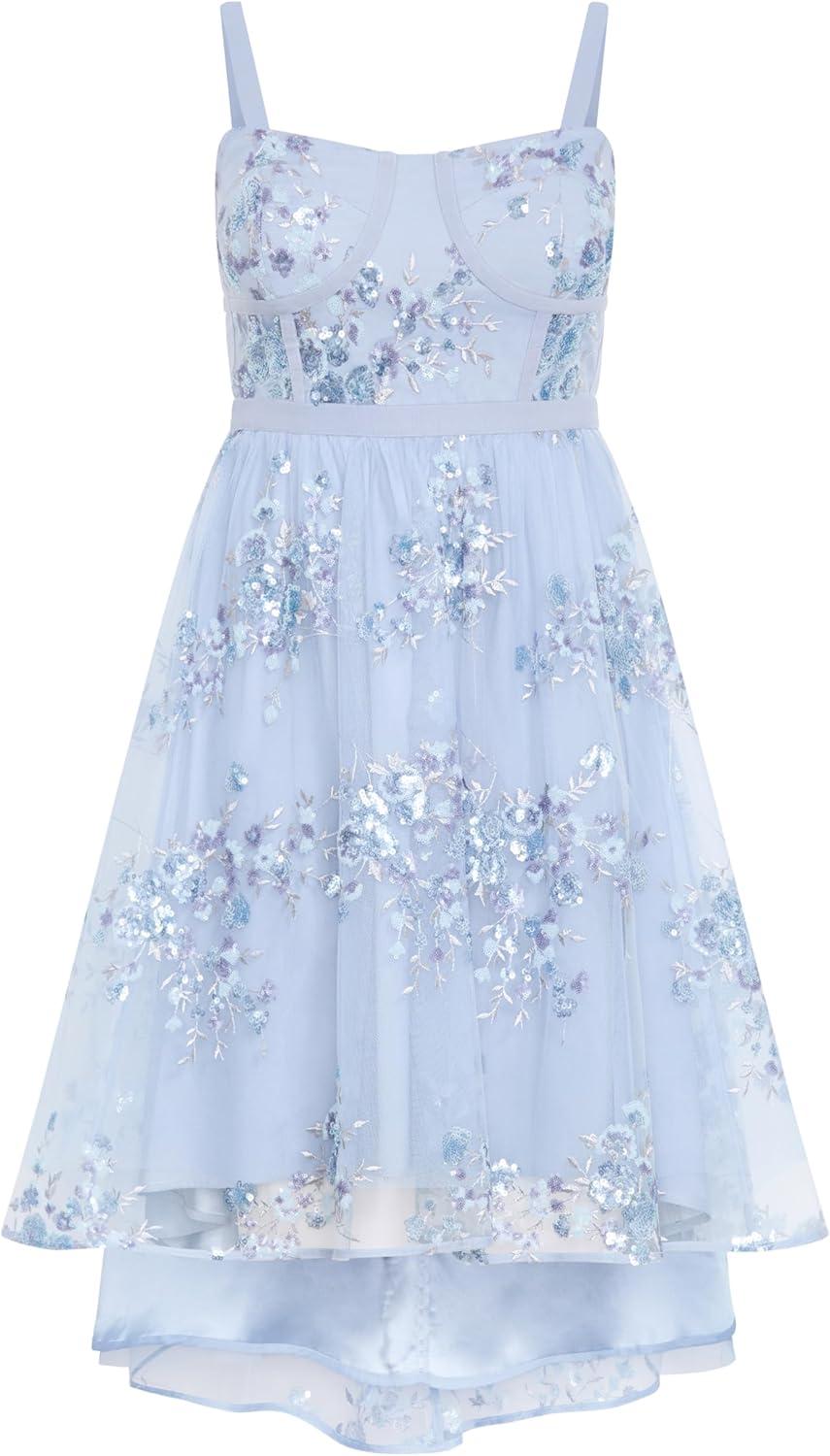 image:imageCity Chic Womens Plus Size Dress Ambrosia Strapless TulleSoft Blue