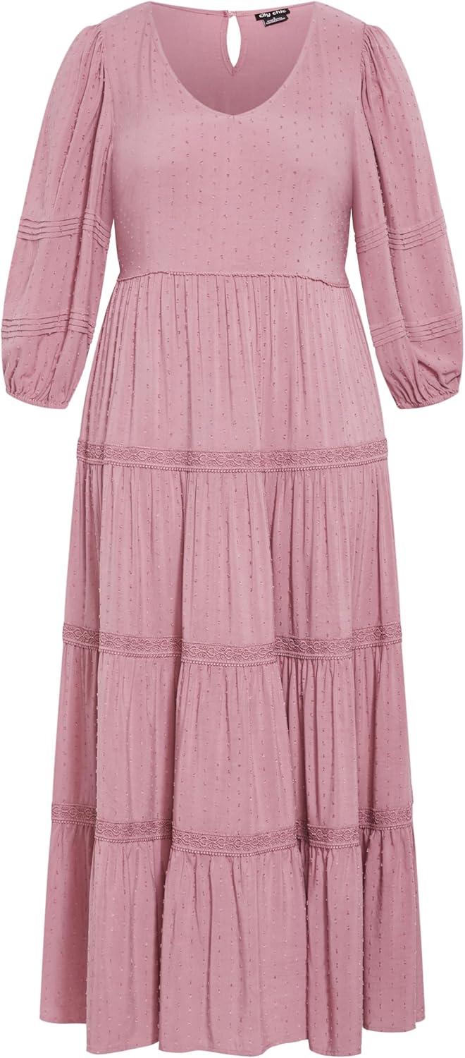 image:imageCity Chic Womens Plus Size Dress Brooklynn MaxiBlush