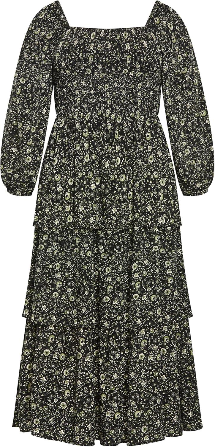 image:imageCity Chic Womens Plus Size Dress Cassidy Maxi StyleOlive Ditsy