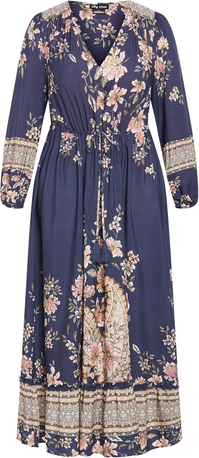image:imageCity Chic Womens Plus Size Dress Destiny MaxiPaisley