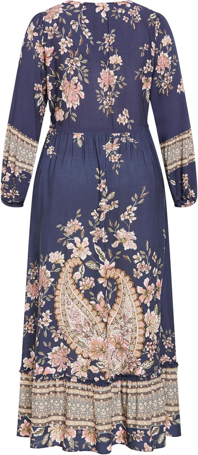 image:imageCity Chic Womens Plus Size Dress Destiny MaxiPaisley