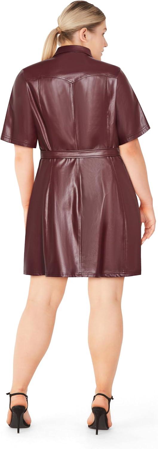 image:imageCity Chic Womens Plus Size Dress Field HunterBurgundy
