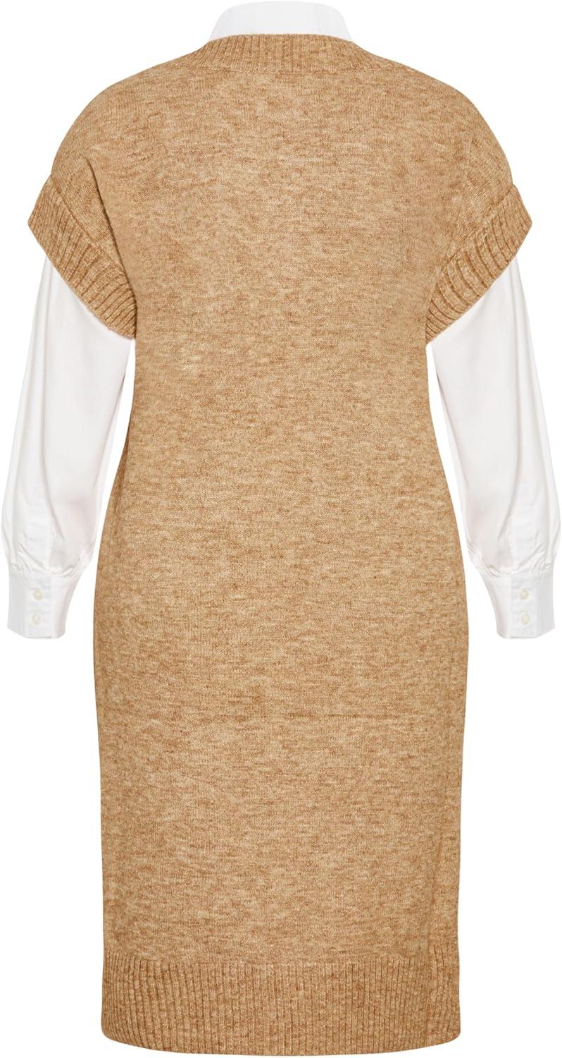 image:imageCity Chic Womens Plus Size Dress GloriaCaramel