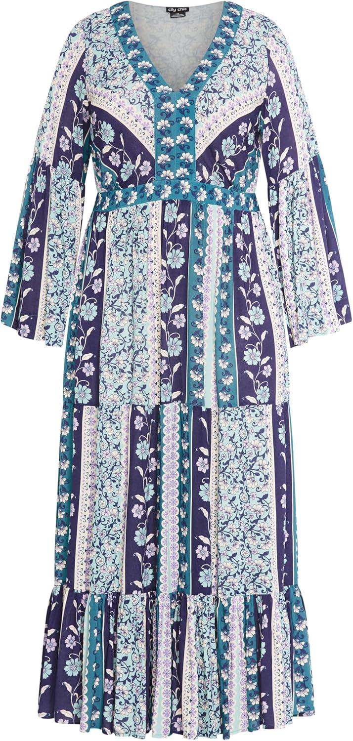 image:imageCity Chic Womens Plus Size Dress Heaven MaxiJewel