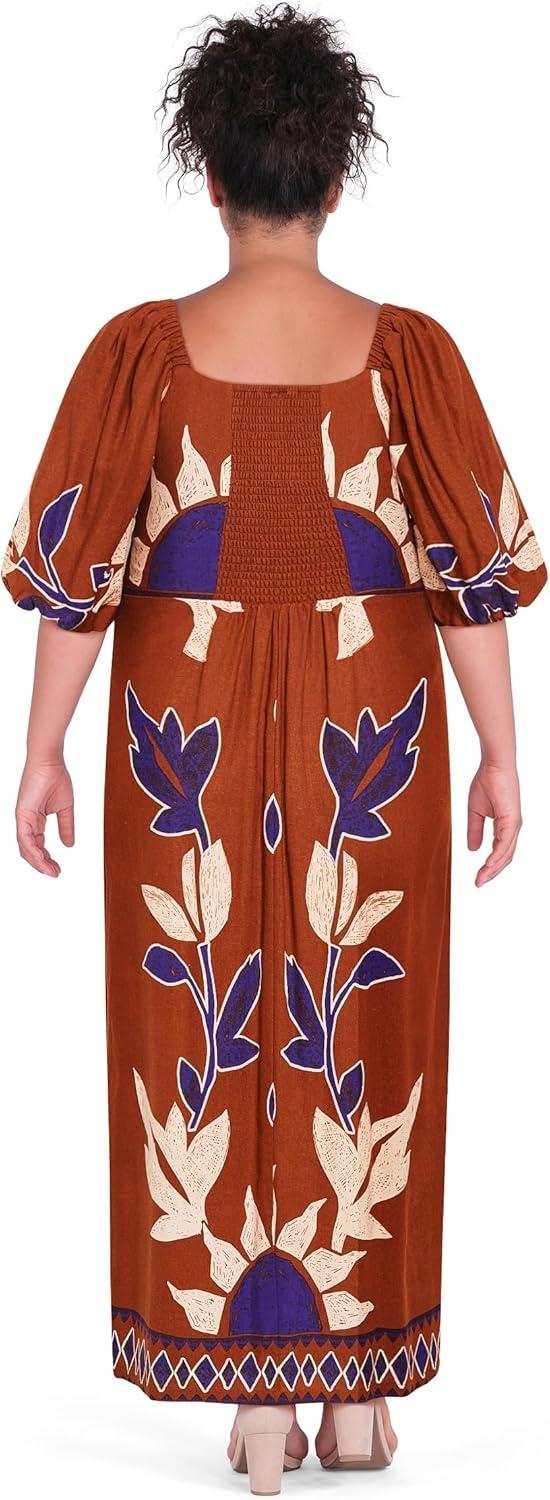 image:imageCity Chic Womens Plus Size Dress Luna Print MaxiPlacement Print