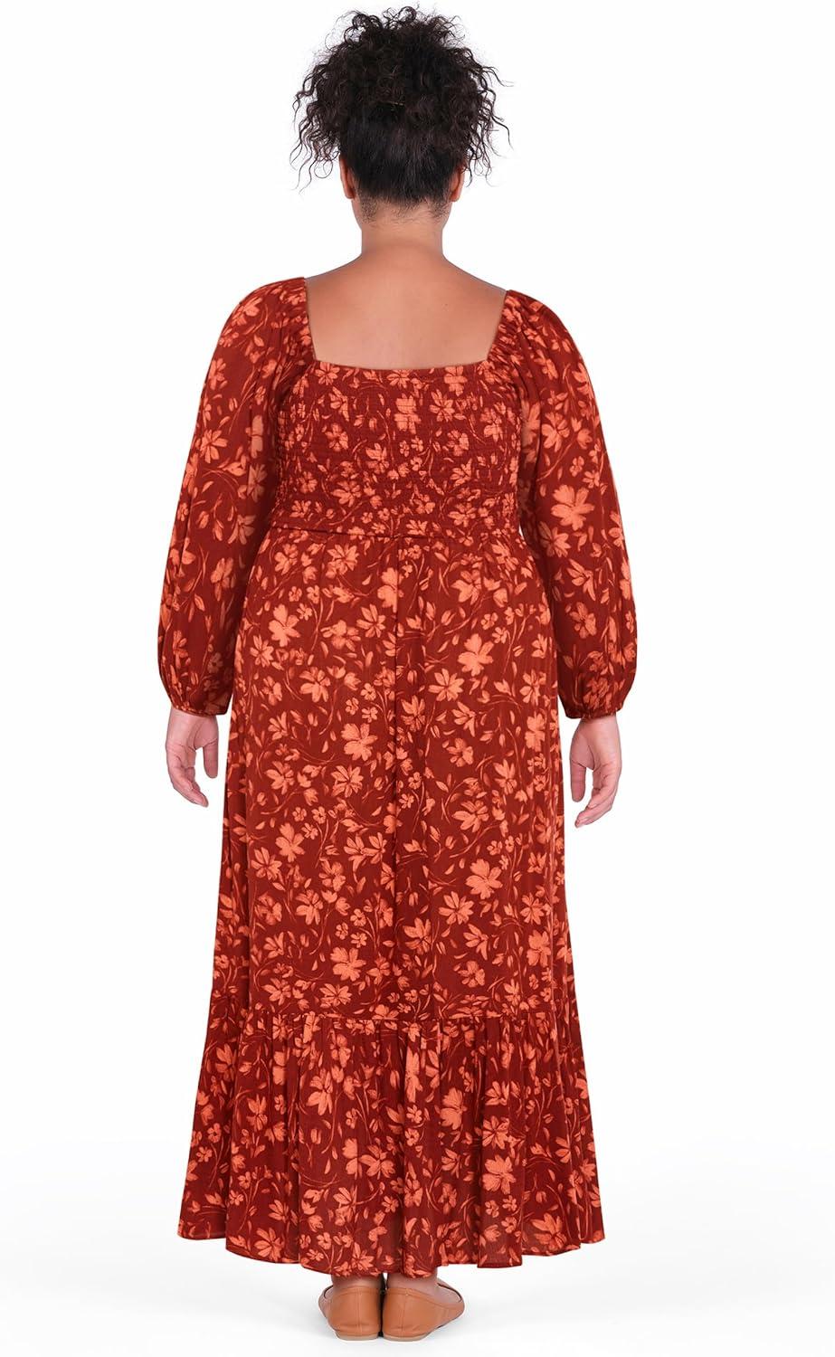 image:imageCity Chic Womens Plus Size Dress McKenzie MaxiOrange Floral