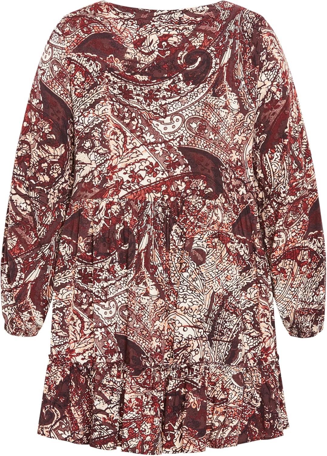 image:imageCity Chic Womens Plus Size Dress Mira Mini PrintPaisley