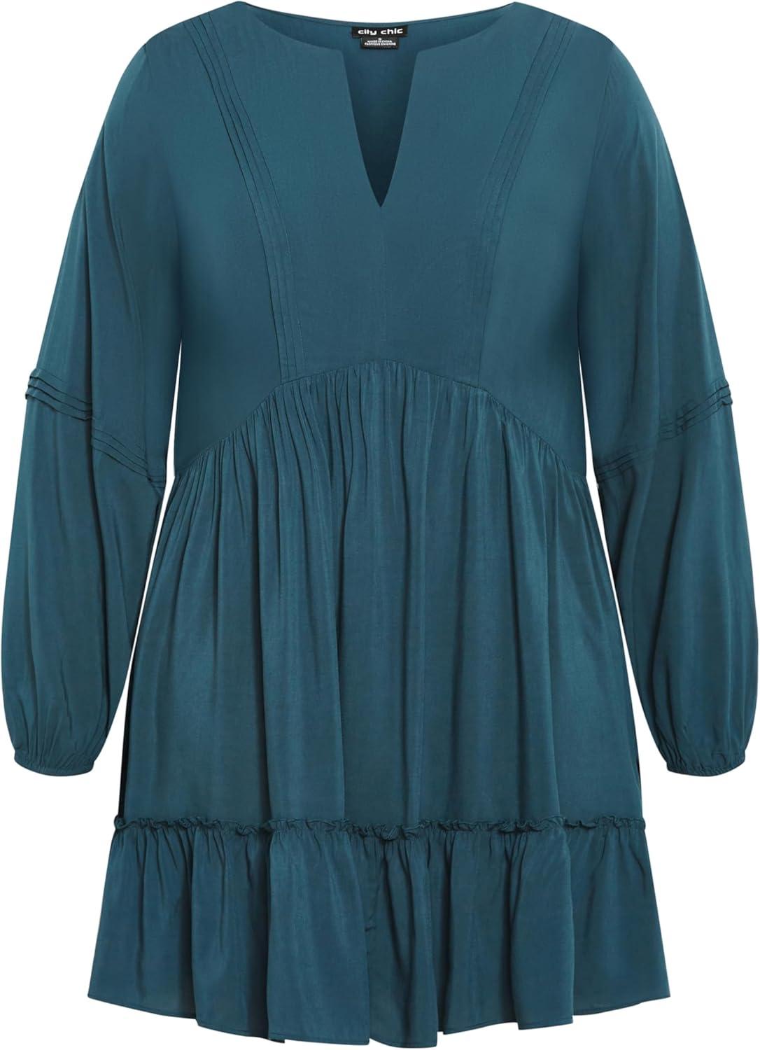 image:imageCity Chic Womens Plus Size Dress Mira MiniTeal