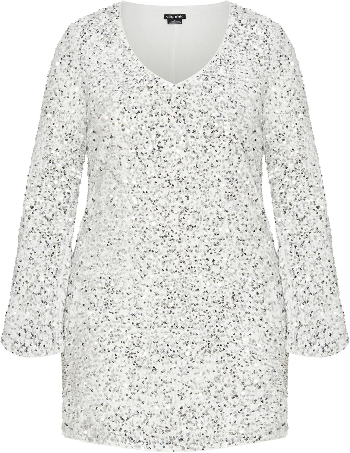 image:imageCity Chic Womens Plus Size Dress PaisleeSilver