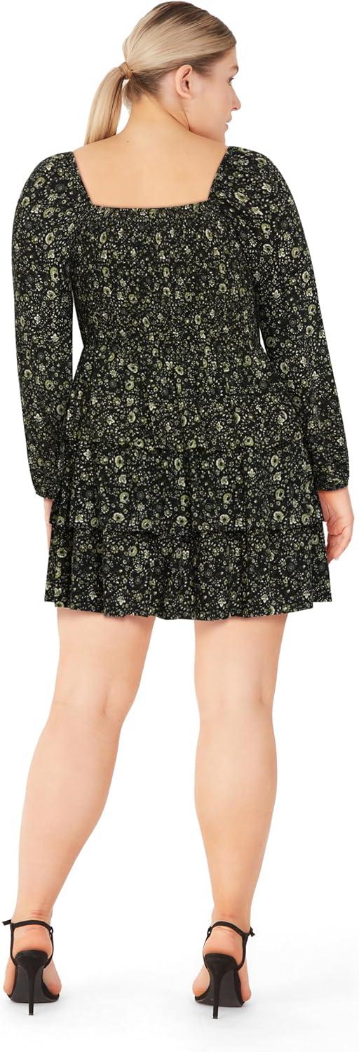 image:imageCity Chic Womens Plus Size Dress Piper Mini PrintGreen Print