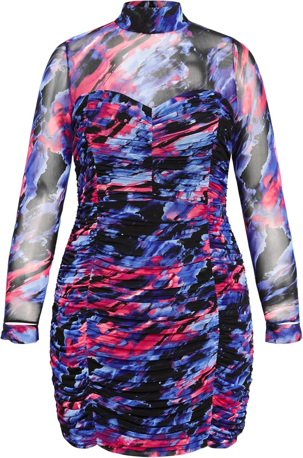 image:imageCity Chic Womens Plus Size Dress RobinPurple Print