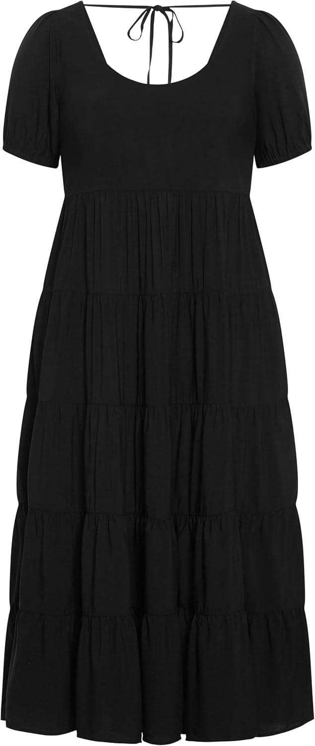 image:imageCity Chic Womens Plus Size Dress Sierra PlainBlack