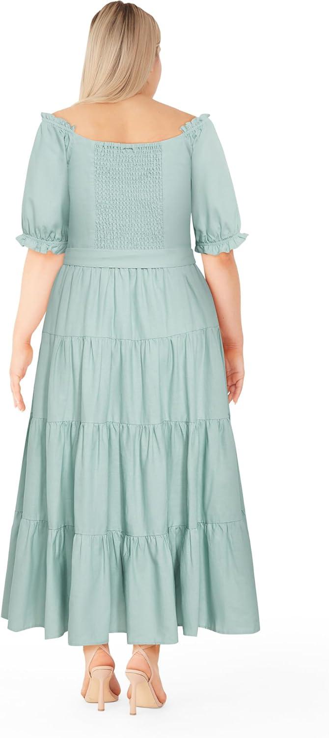 image:imageCity Chic Womens Plus Size Dress Tiered MaxiBlue