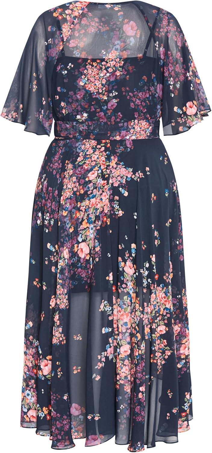 image:imageCity Chic Womens Plus Size DressLovers Lane PrintRoyal Blue