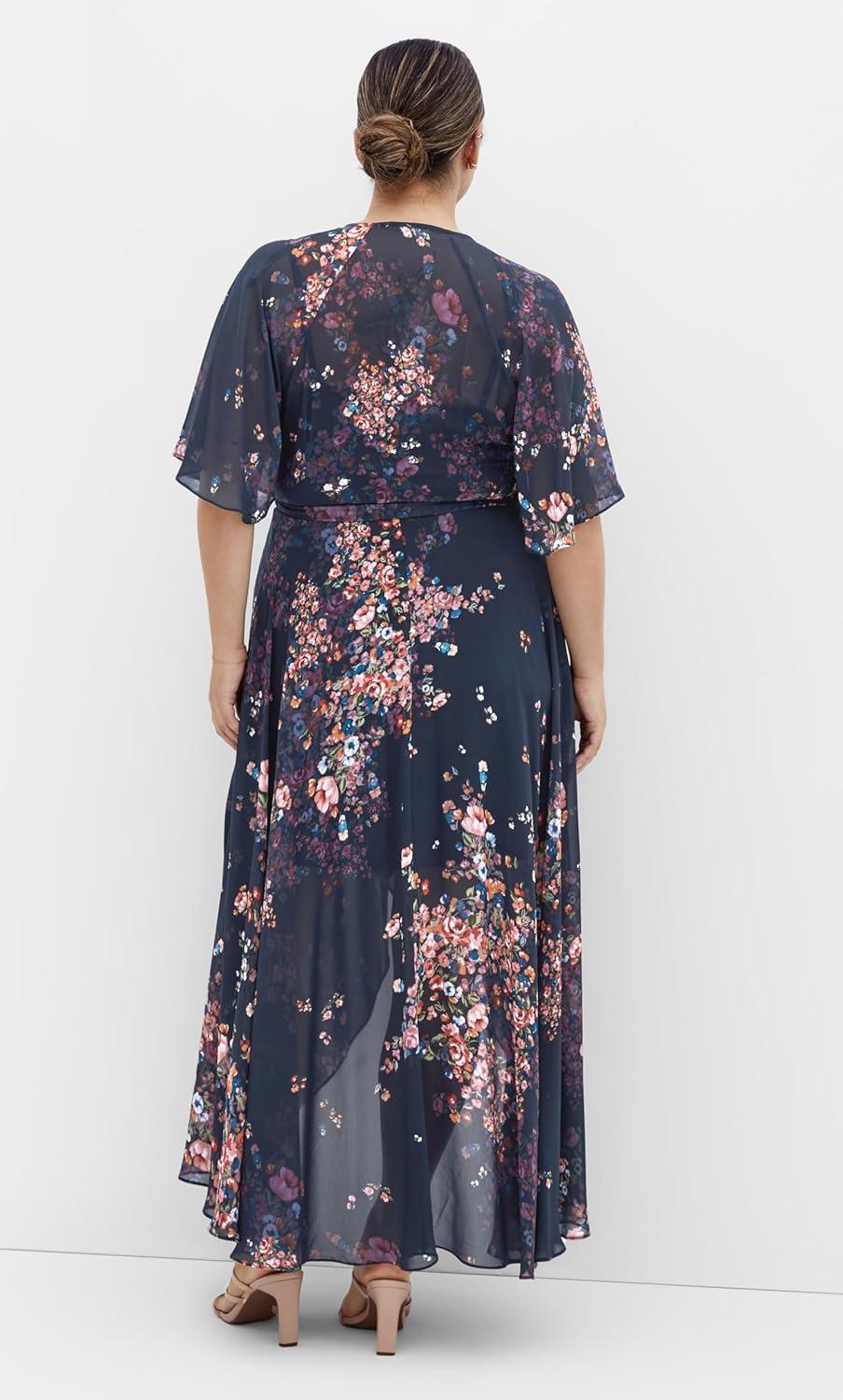image:imageCity Chic Womens Plus Size DressLovers Lane PrintRoyal Blue