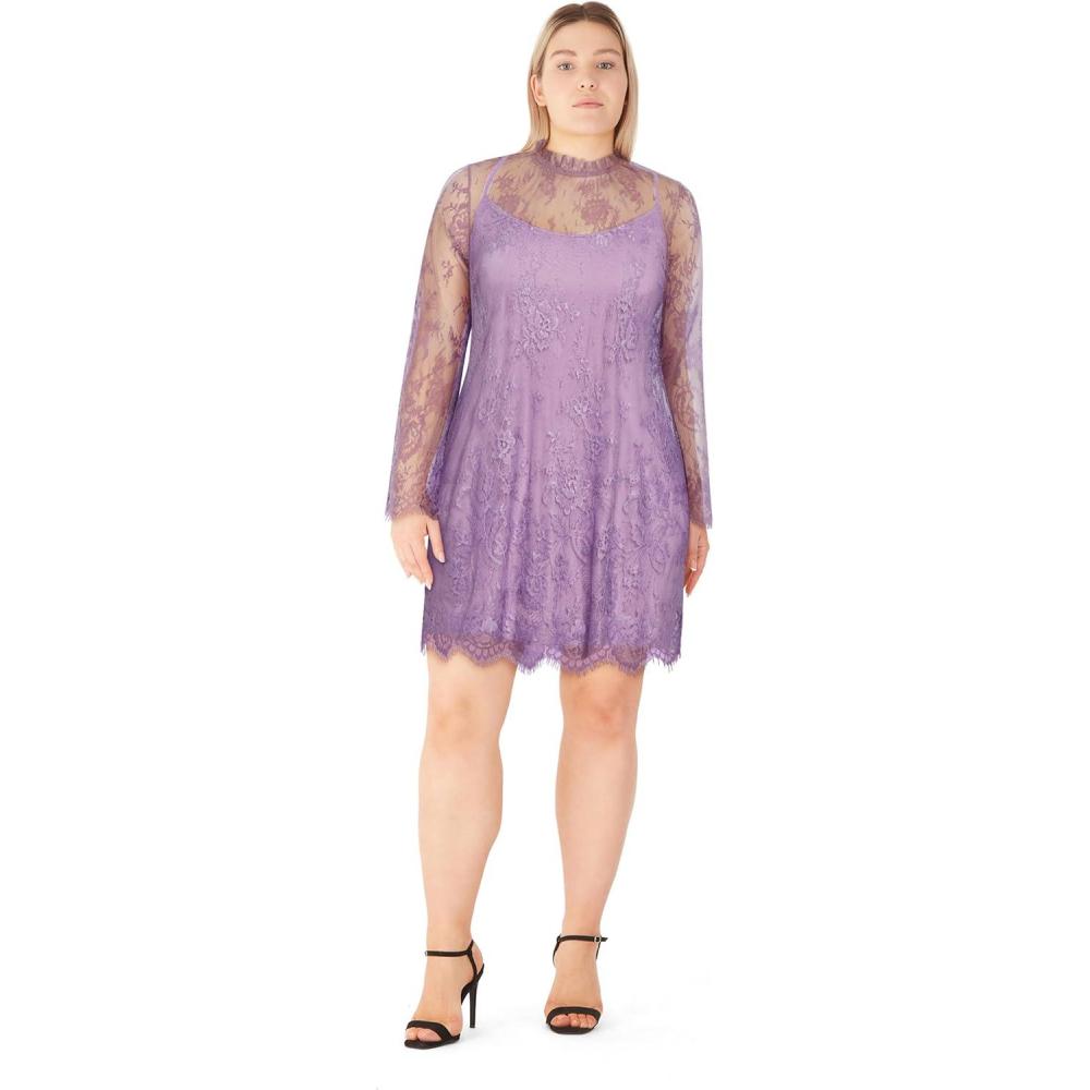 image:imageCity Chic Womens Cocktail Dress Zelda DetailLilac Lace