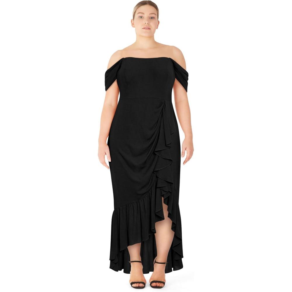image:imageCity Chic Womens Plus Size Cocktail Dress Event Hi Low MaxiBlack