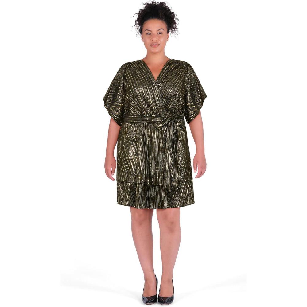 image:imageCity Chic Womens Plus Size Cocktail Dress  Freya SparkleGold
