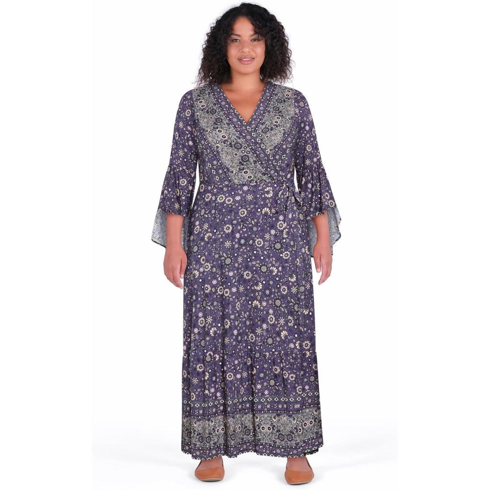 image:imageCity Chic Womens Plus Size Dress Adhara MaxiBlue Floral
