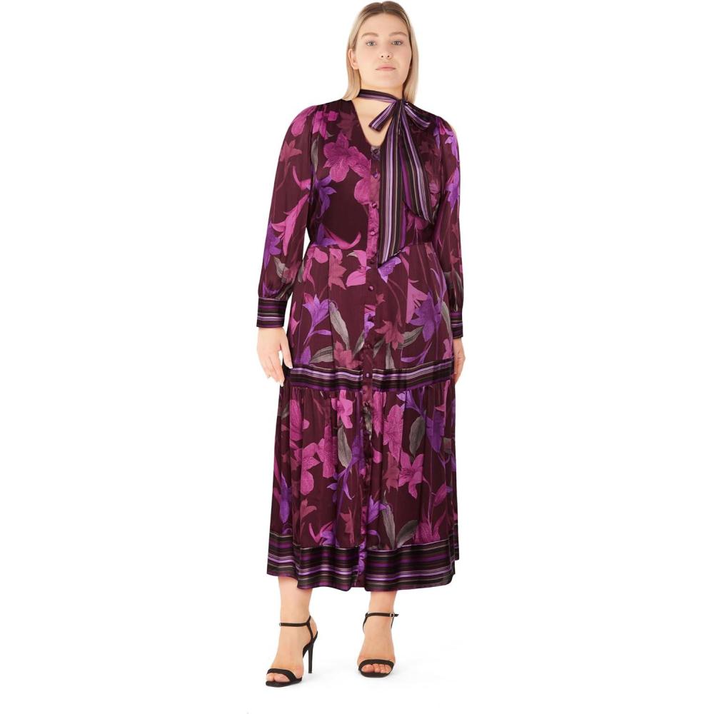 image:imageCity Chic Womens Plus Size Dress  Amiyah MaxiPurple Print