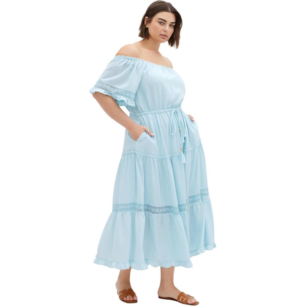 image:imageCity Chic Womens Plus Size Dress Angel MidiIce Blue