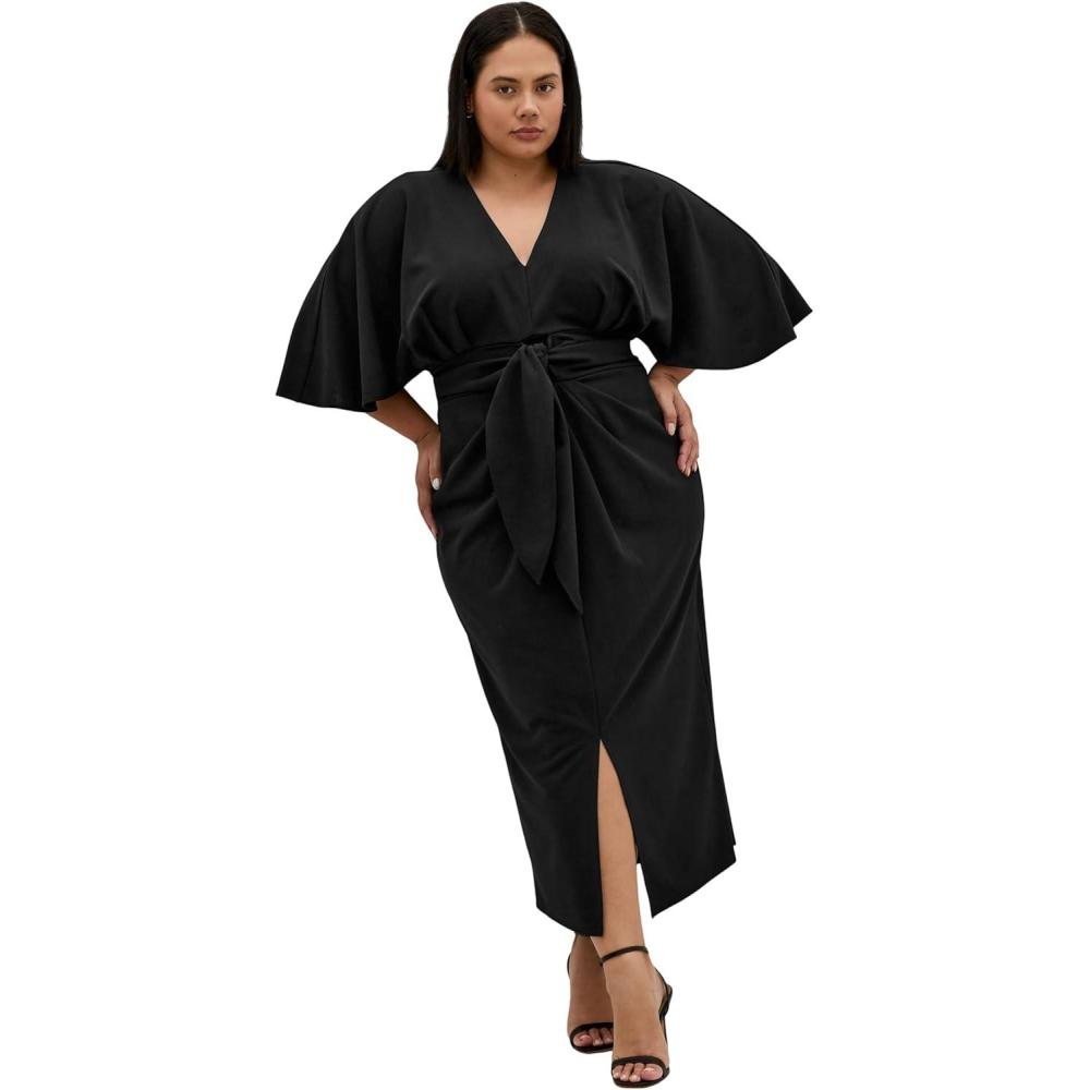 image:imageCity Chic Womens Plus Size Dress  Briella Tie FrontBlack