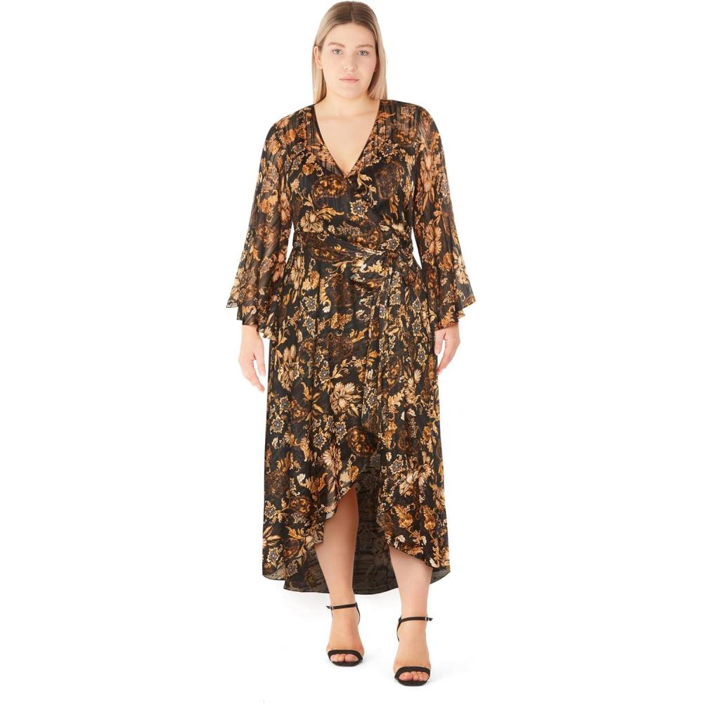 image:imageCity Chic Womens Plus Size Dress  Cameron MaxiOrange Print