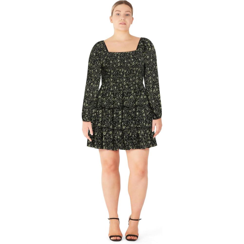 image:imageCity Chic Womens Plus Size Dress  Piper Mini PrintGreen Print