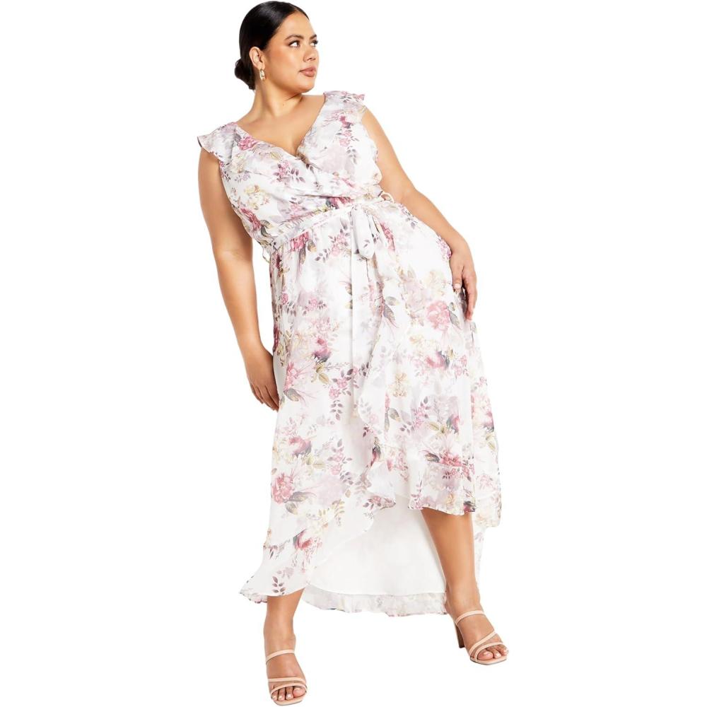 image:imageCity Chic Womens Plus Size Maxi Cocktail Dress  Ella JanePastel Floral