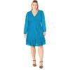 image:imageCity Chic Womens Plus Size Cocktail Dress  Simple WrapBlue