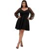 image:imageCity Chic Womens Plus Size Dress  Asher Spot Sleeve SkaterBlack