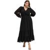 image:imageCity Chic Womens Plus Size Dress  Kianna Long Sleeve MaxiBlack
