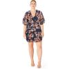 image:imageCity Chic Womens Plus Size Dress  Lyra Wrap PrintNavy