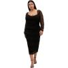 image:imageCity Chic Womens Plus Size Dress  Sofie Dobby Spot MidiBlack