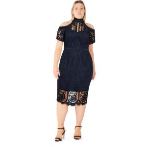 City Chic Womens Cocktail Dress – Kennedi(Navy)
