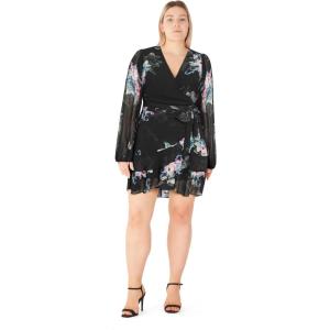 City Chic Womens Dress – Amayah(Black Floral)