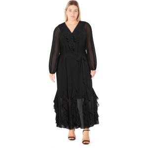 City Chic Women’s Plus Size Cocktail Dress – Alma Maxi(Black)
