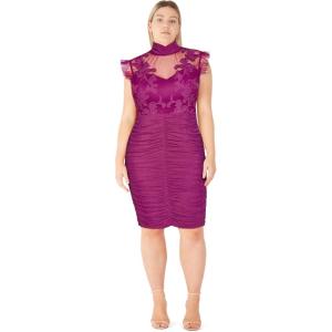 City Chic Women’s Plus Size Cocktail Dress – Celia Detail(Magenta)