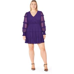 City Chic Women’s Plus Size Cocktail Dress – Daisy June(Purple)