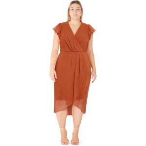 City Chic Women’s Plus Size Cocktail Dress – Flow Swing(Honey)