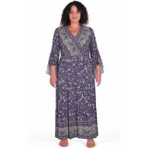 City Chic Women’s Plus Size Dress – Adhara Maxi(Blue Floral)